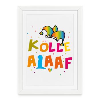 Carnaval de Kölle Alaaf - Affiche encadrée (27 × 37 cm) - blanc - Devant