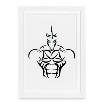 Alpha maiden Deluxe - Gerahmtes Poster (27 × 37 cm) - Weiß - Vorne