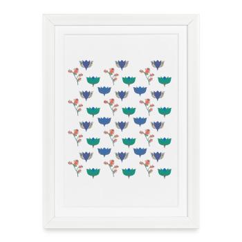 Romance de jardin - Affiche encadrée (27 × 37 cm) - blanc - Devant