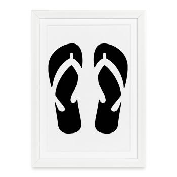 vacances - Affiche encadrée (27 × 37 cm) - blanc - Devant