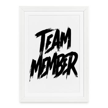 Team Member - Framed poster (27 × 37 cm) - white - Front