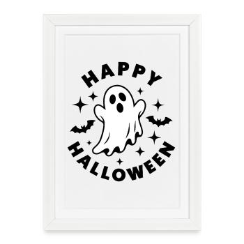 Joyeux halloween - Affiche encadrée (27 × 37 cm) - blanc - Devant