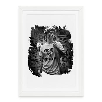 Le Street Art, c’est la liberté : le design graphique - Affiche encadrée (27 × 37 cm) - blanc - Devant