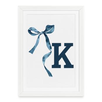 Monogram k gift idea - Framed poster (27 × 37 cm) - white - Front