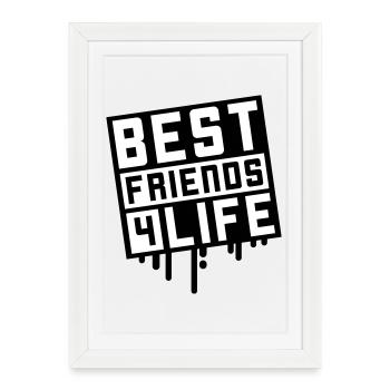 Best friends for life - Framed poster (27 × 37 cm) - white - Front
