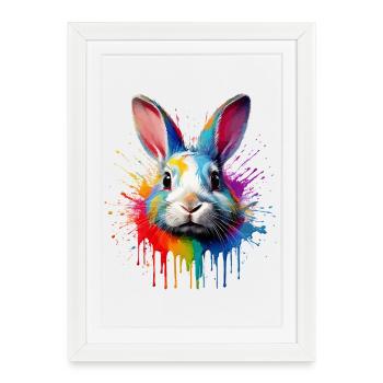 Rabbit Color Veil - Framed poster (27 × 37 cm) - white - Front