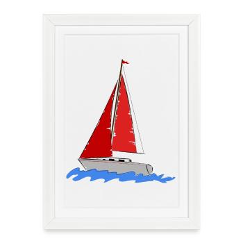 Yachtsman - Framed poster (27 × 37 cm) - white - Front