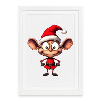 Fourmis de Noël - Affiche encadrée (27 × 37 cm) - blanc - Devant