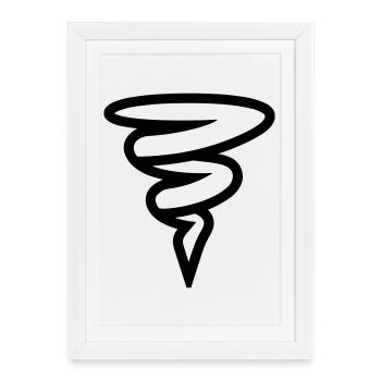 tornado - Framed poster (27 × 37 cm) - white - Front