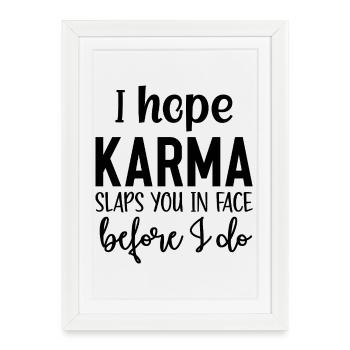 karma - Affiche encadrée (27 × 37 cm) - blanc - Devant