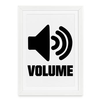 Bouton de volume - Affiche encadrée (27 × 37 cm) - blanc - Devant