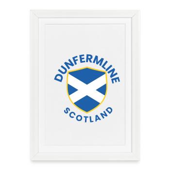 Dunfermline Scottish Shield Design - Framed poster (27 × 37 cm) - white - Front