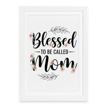 Happy To Be Mom Mom Gift - Framed poster (27 × 37 cm) - white - Front