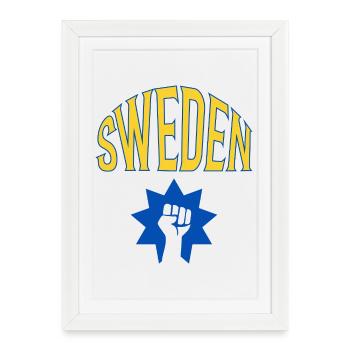 Suède - Affiche encadrée (27 × 37 cm) - blanc - Devant
