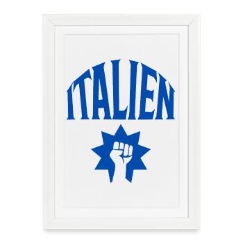 Italie - Affiche encadrée (27 × 37 cm) - blanc - Devant