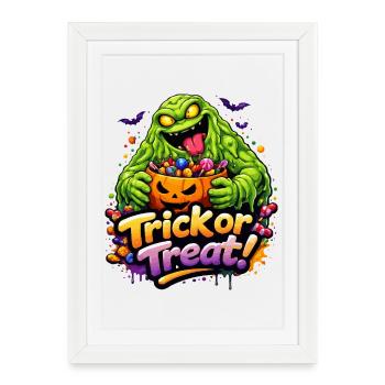 Monstre de boue - Affiche encadrée (27 × 37 cm) - blanc - Devant