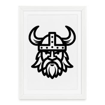 viking - Affiche encadrée (27 × 37 cm) - blanc - Devant