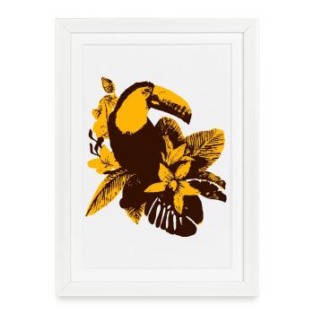 TOUCAN - Framed poster (27 × 37 cm) - white - Front
