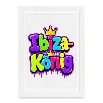 Couronne du roi du graffiti d’Ibiza - Affiche encadrée (27 × 37 cm) - blanc - Devant