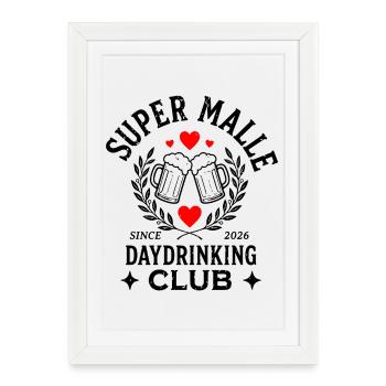 Club de dégustation de jour Super Malle 2026 - Affiche encadrée (27 × 37 cm) - blanc - Devant