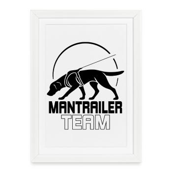 Labrador Mantrailer Team Chiens Sports Chiens Wilsigns - Affiche encadrée (27 × 37 cm) - blanc - Devant