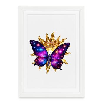 World of the Sun – Eternal Cosmic Light - Framed poster (27 × 37 cm) - white - Front