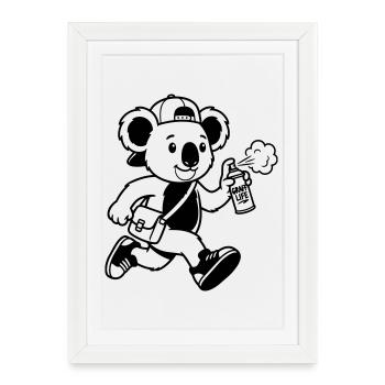 graffiti - Framed poster (27 × 37 cm) - white - Front