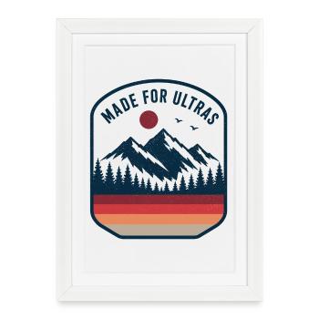 Montagnes - Conçu pour les ultras - Affiche encadrée (27 × 37 cm) - blanc - Devant