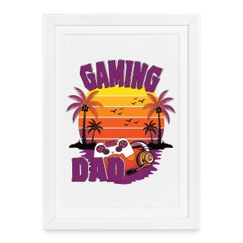 The Gaming DAD - Gamer Papa - Framed poster (27 × 37 cm) - white - Front