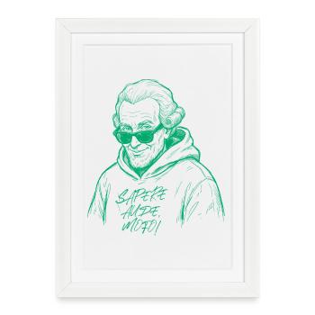 Sapere Aude ! Vert - Affiche encadrée (27 × 37 cm) - blanc - Devant