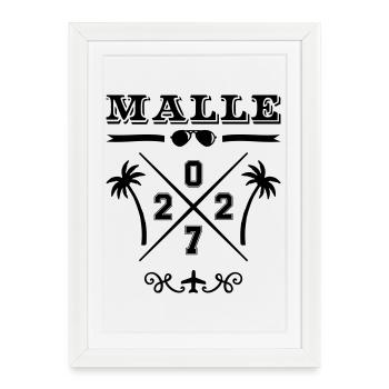 Malle 2027 - Affiche encadrée (27 × 37 cm) - blanc - Devant
