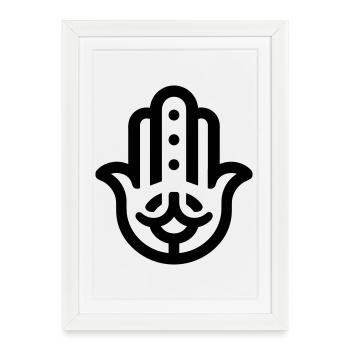 main de Fatma Hamsa - Affiche encadrée (27 × 37 cm) - blanc - Devant