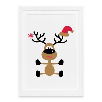 Noël - Affiche encadrée (27 × 37 cm) - blanc - Devant
