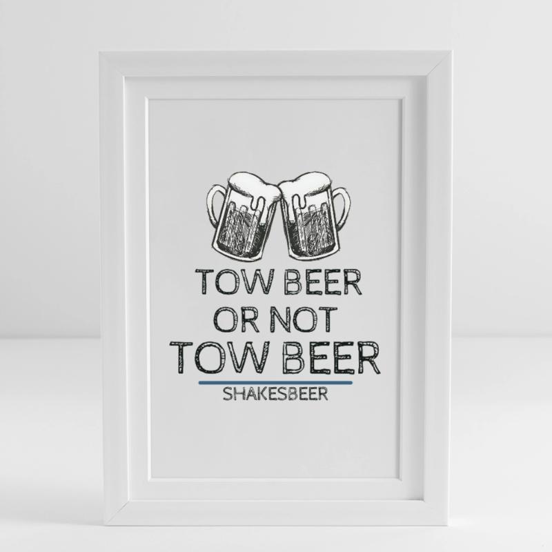 Bier oder nicht Bier Gerahmtes Poster (27 × 37 cm)