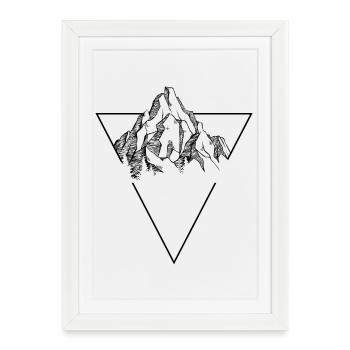 Mountain sketch - Framed poster (27 × 37 cm) - white - Front