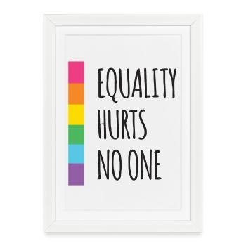 Pride Month - Equality Hurts No One - Framed poster (27 × 37 cm) - white - Front