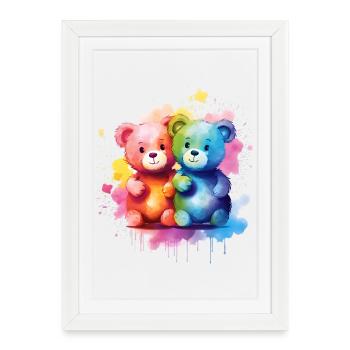 Love is a Bear Necessity - Framed poster (27 × 37 cm) - white - Front