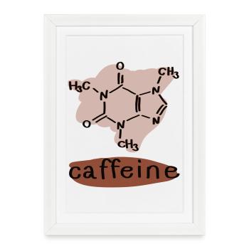 Caffeine - Framed poster (27 × 37 cm) - white - Front