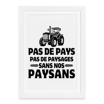 peasant, farmer, farmer - Framed poster (27 × 37 cm) - white - Front