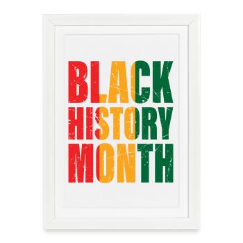 Black History Month - Framed poster (27 × 37 cm) - white - Front
