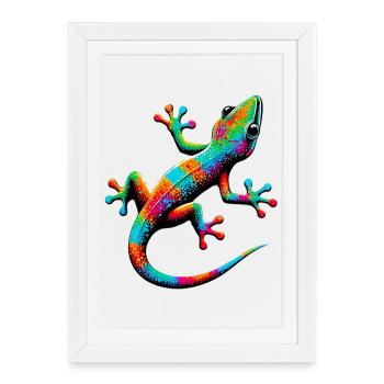 Gecko - Framed poster (27 × 37 cm) - white - Front