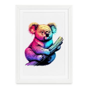 Koala - Affiche encadrée (27 × 37 cm) - blanc - Devant