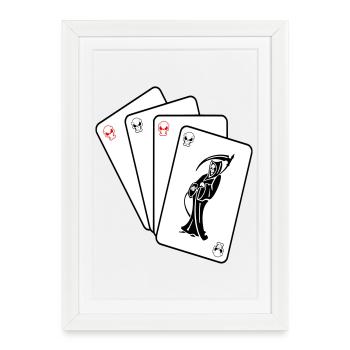 Grim Reaper Cards - Framed poster (27 × 37 cm) - white - Front