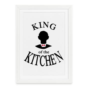 Chef - Affiche encadrée (27 × 37 cm) - blanc - Devant