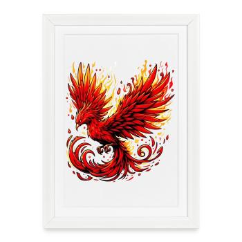 Red Phoenix - Framed poster (27 × 37 cm) - white - Front