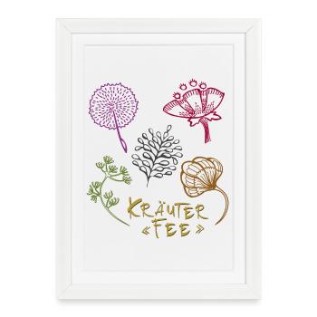 Fée des herbes - Affiche encadrée (27 × 37 cm) - blanc - Devant