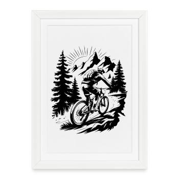 VTT VTT - Affiche encadrée (27 × 37 cm) - blanc - Devant