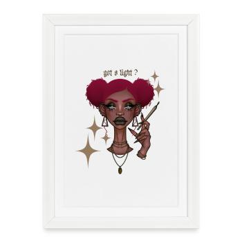 got a light? - Framed poster (27 × 37 cm) - white - Front