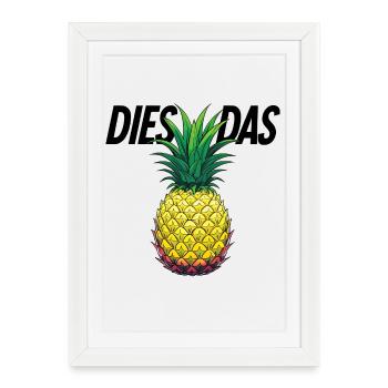 C’est l’ananas - Affiche encadrée (27 × 37 cm) - blanc - Devant