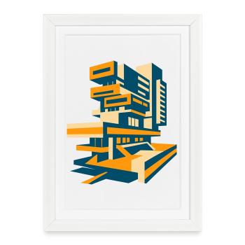 Architect Dream #2 - Gerahmtes Poster (27 × 37 cm) - Weiß - Vorne